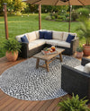 Urban Oasis Rugs Collection Area Rug -  Terrace (Black) Oval Black  lifestyle 59