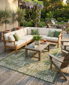 Patio Heritage Collection Area Rug - Savannah (Green) Rectangle Green  lifestyle 3