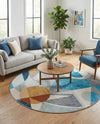 Urban Terrace Collection Area Rug -  Loggia Round Multi  lifestyle 53