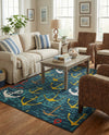 Seaside Haven Rugs Collection Area Rug -  Lighthouse Rectangle Navy Blue  lifestyle 8