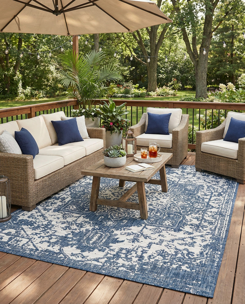 Urban Oasis Rugs Collection Area Rug -  Penthouse (Blue) Rectangle Blue  lifestyle 18