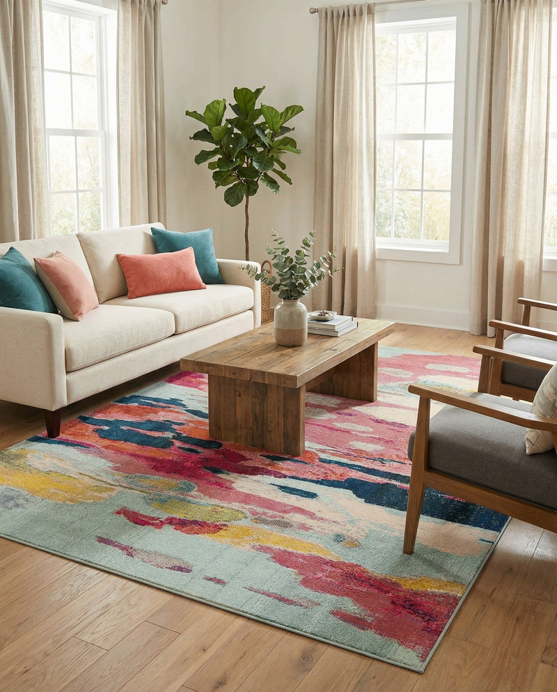 Marrakesh Elegance Collection Area Rug -  Skhirat Rectangle Pink  lifestyle 10