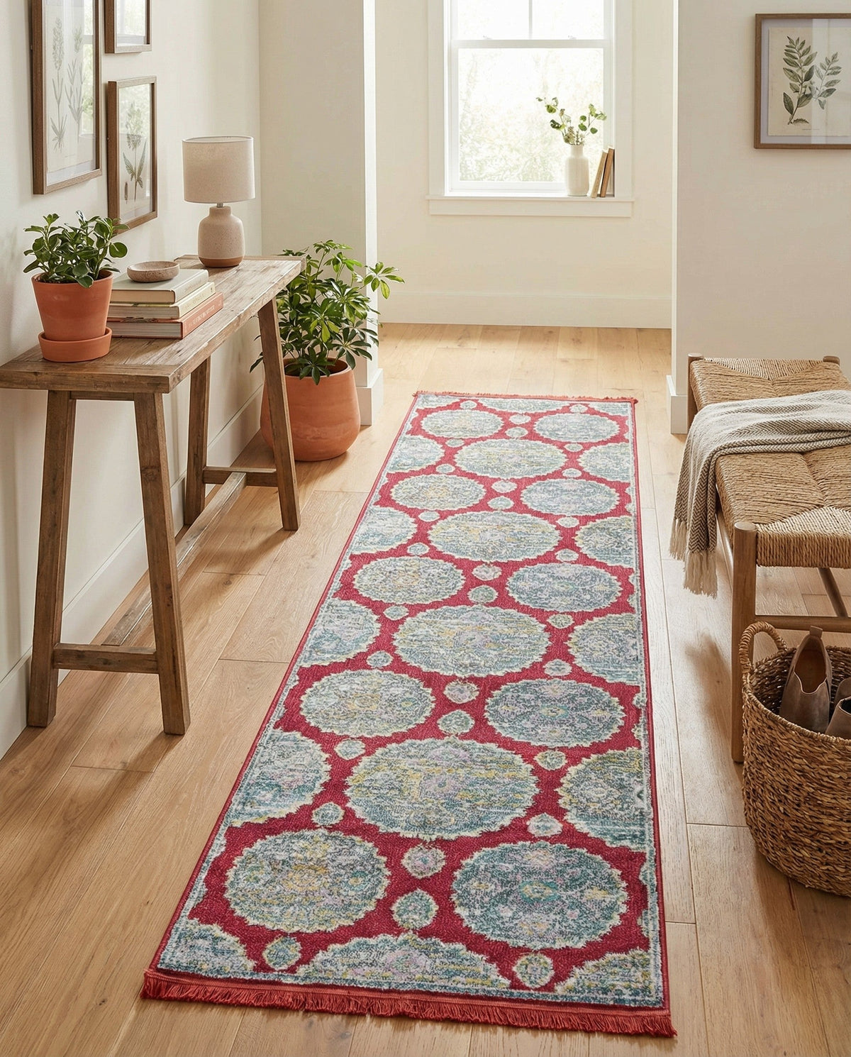 Arcadia Rugs Collection Area Rug -  Atlantis (Red) Runner Red  lifestyle 80