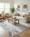 Aegean Elegance Washables Collection Area Rug -  Zakynthos Rectangle Ivory Gray  lifestyle 7