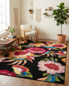Seaside Blooms Collection Area Rug -  Versailles Rectangle Multi  lifestyle 31