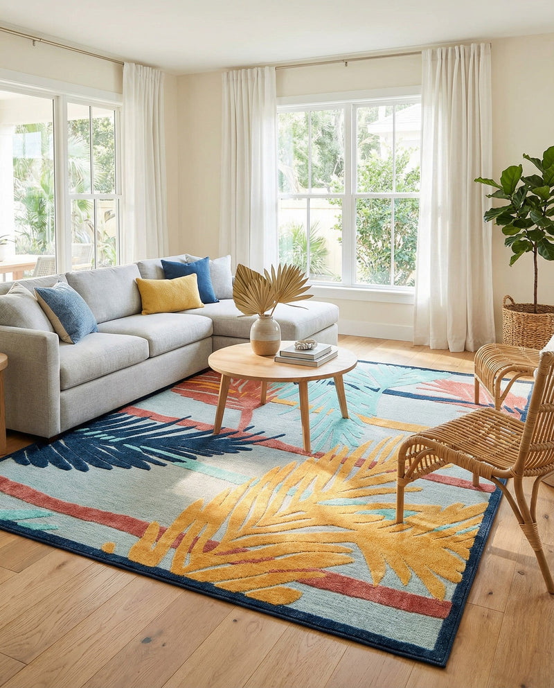 Caribbean Terrace Collection Area Rug - Antigua Rectangle Gray  lifestyle 8