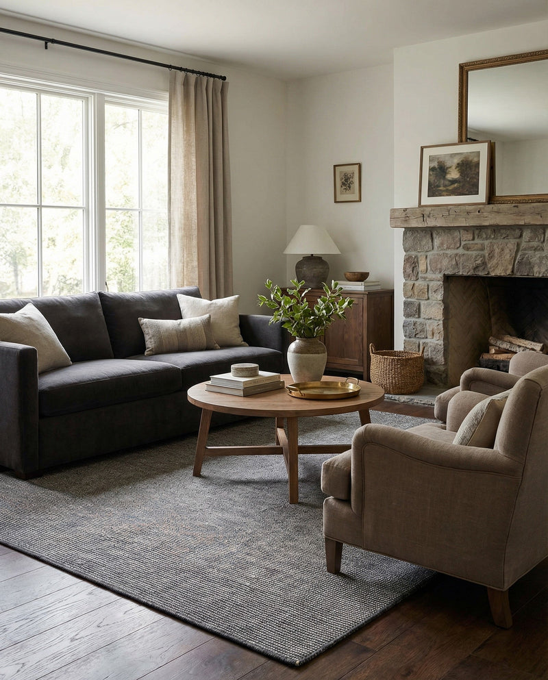 Berkshire Estate Collection Area Rug - Windsor (Earl Grey) Rectangle Earl Grey  lifestyle 20