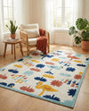 Caribbean Terrace Collection Area Rug -  StLucia Rectangle White  lifestyle 4