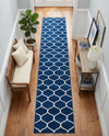 Trellis Mosaic Collection Area Rug -  Pergolatown (Navy Blue) Runner Navy Blue  lifestyle 41