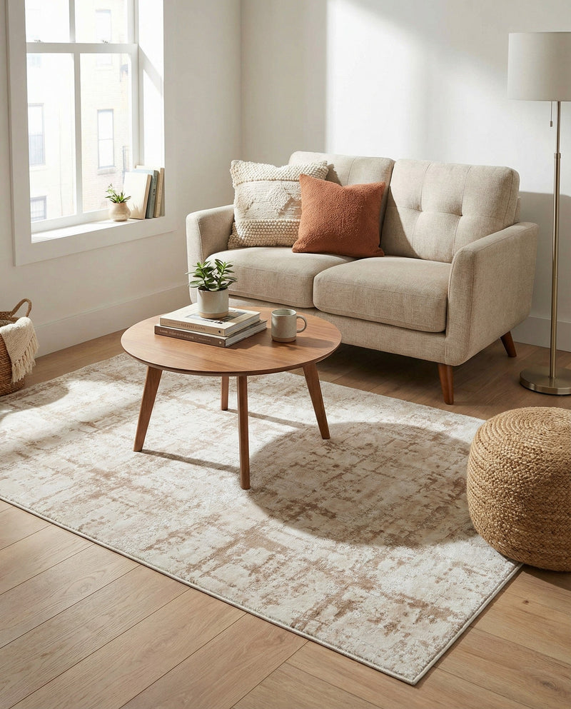 Metro Heights Collection Area Rug -  Flatiron Rectangle Beige  lifestyle 35