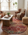 Trellis Mosaic Collection Area Rug - Arborville (Multi) Oval Multi  lifestyle 76