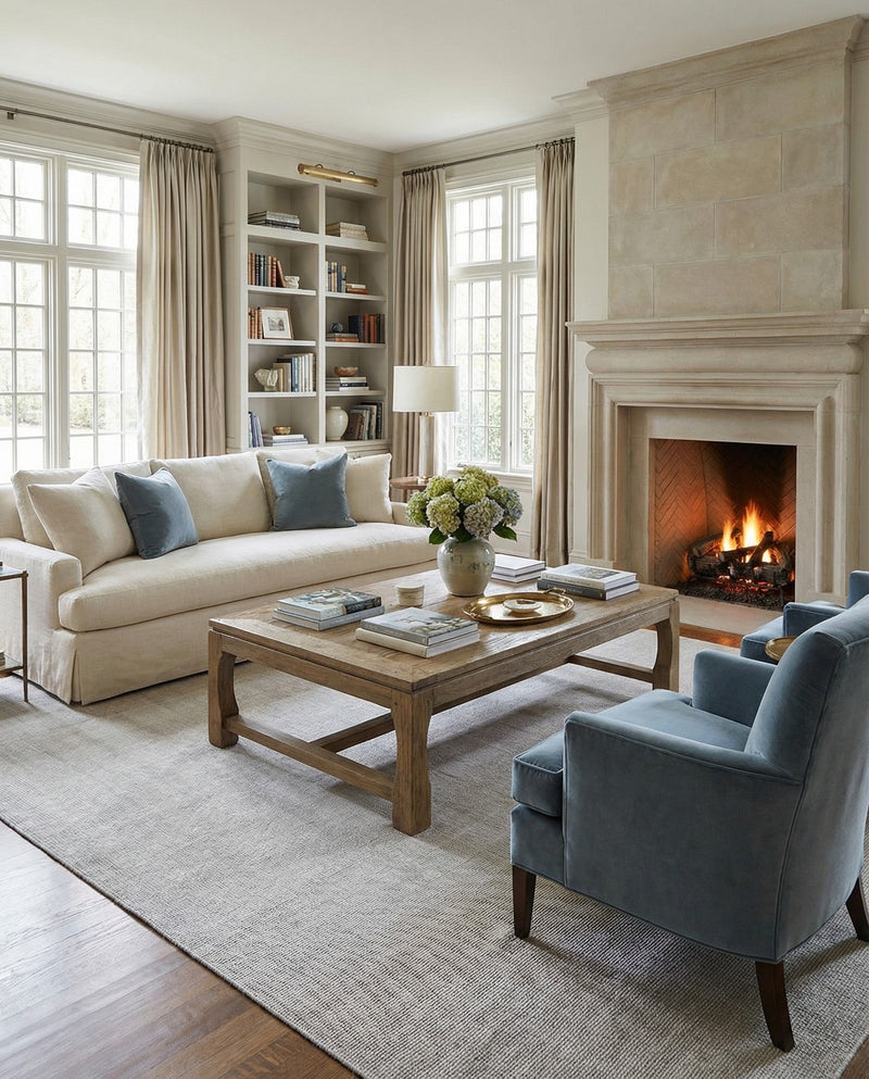 Berkshire Estate Collection Area Rug - Windsor (Grey Manor) Rectangle Grey Manor  lifestyle 14