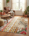 Outdoor Marrakesh Collection Area Rug -  Agadir Rectangle Multi Beige  lifestyle 22