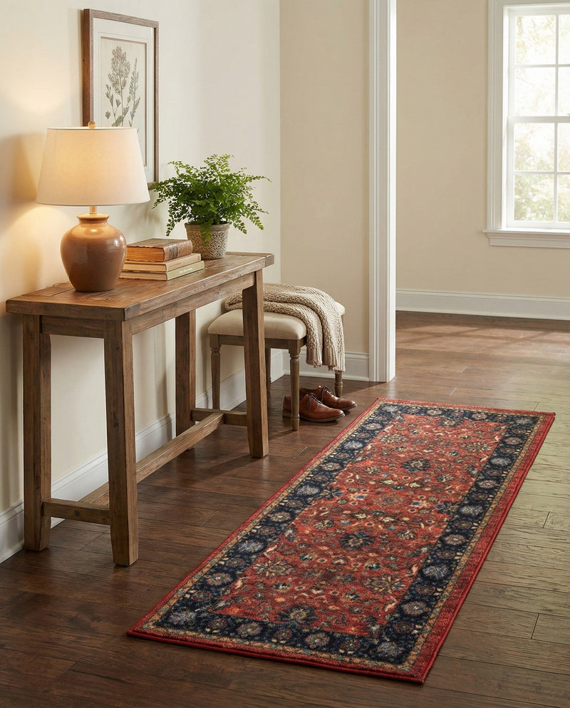 Casablanca Tapestry Collection Area Rug -  Marrakech (Classic Red) Runner Classic Red  lifestyle 34