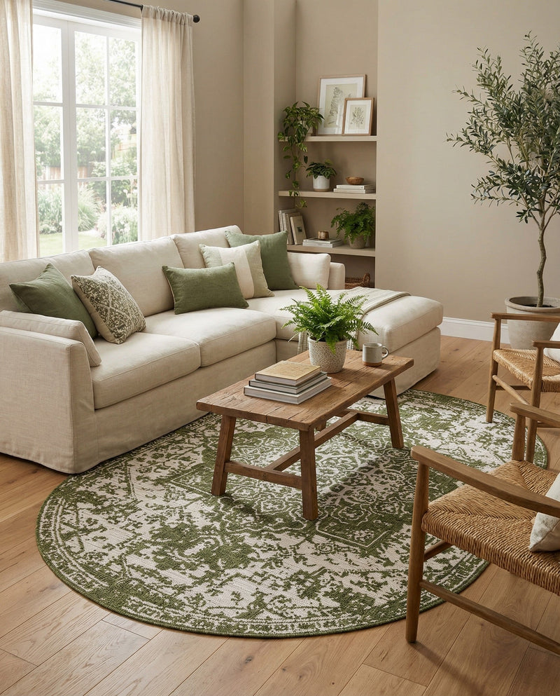 Urban Oasis Rugs Collection Area Rug -  Penthouse (Green) Oval Green  lifestyle 68