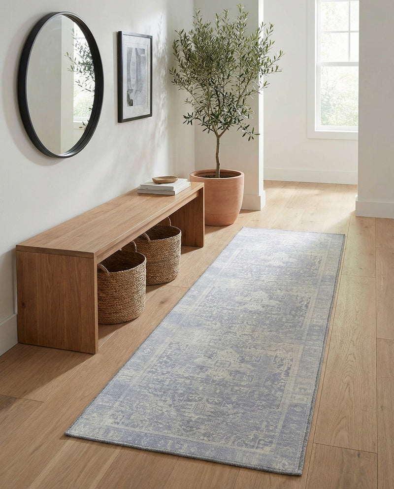 Heritage Elegance Collection Area Rug -  Windsor (Gray) Runner Gray  lifestyle 31