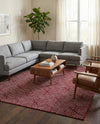 Aravalli Collection Area Rug - Udaipur Rectangle Burgundy Red  lifestyle 29