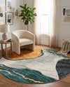 Urban Terrace Collection Area Rug -  Pavilion Round Multi  lifestyle 77
