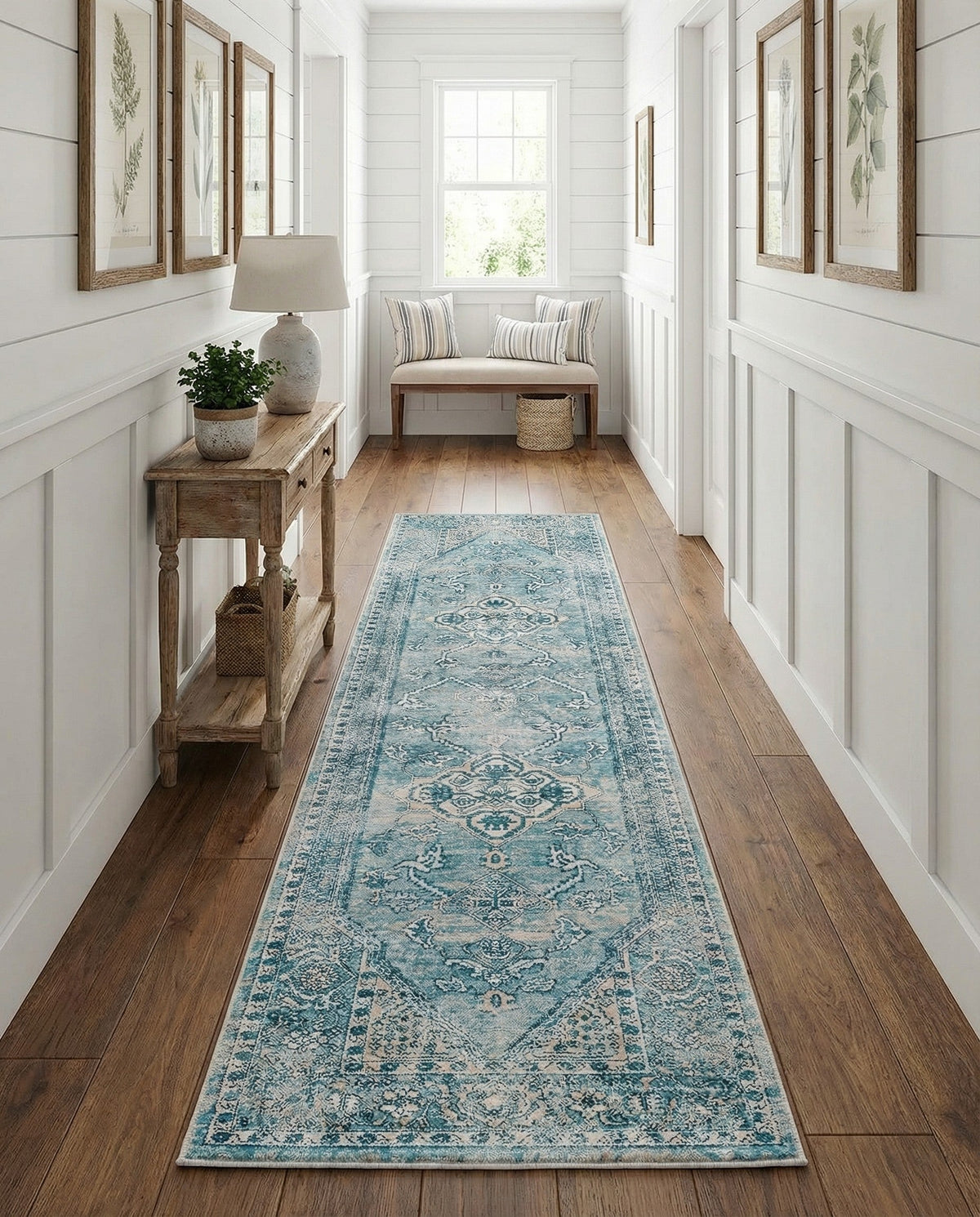 Coastal Haven Collection Area Rug -  Marina Runner Blue  lifestyle 94
