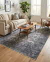 Bazaar Chic Collection Area Rug -  Asilah Rectangle Gray and Blue  lifestyle 12
