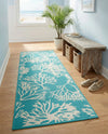 Seaside Haven Rugs Collection Area Rug -  Seaside Runner Teal  lifestyle 59