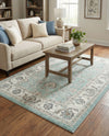 Adriana Terrace Collection Area Rug -  Positano (Aqua) Rectangle Aqua  lifestyle 20
