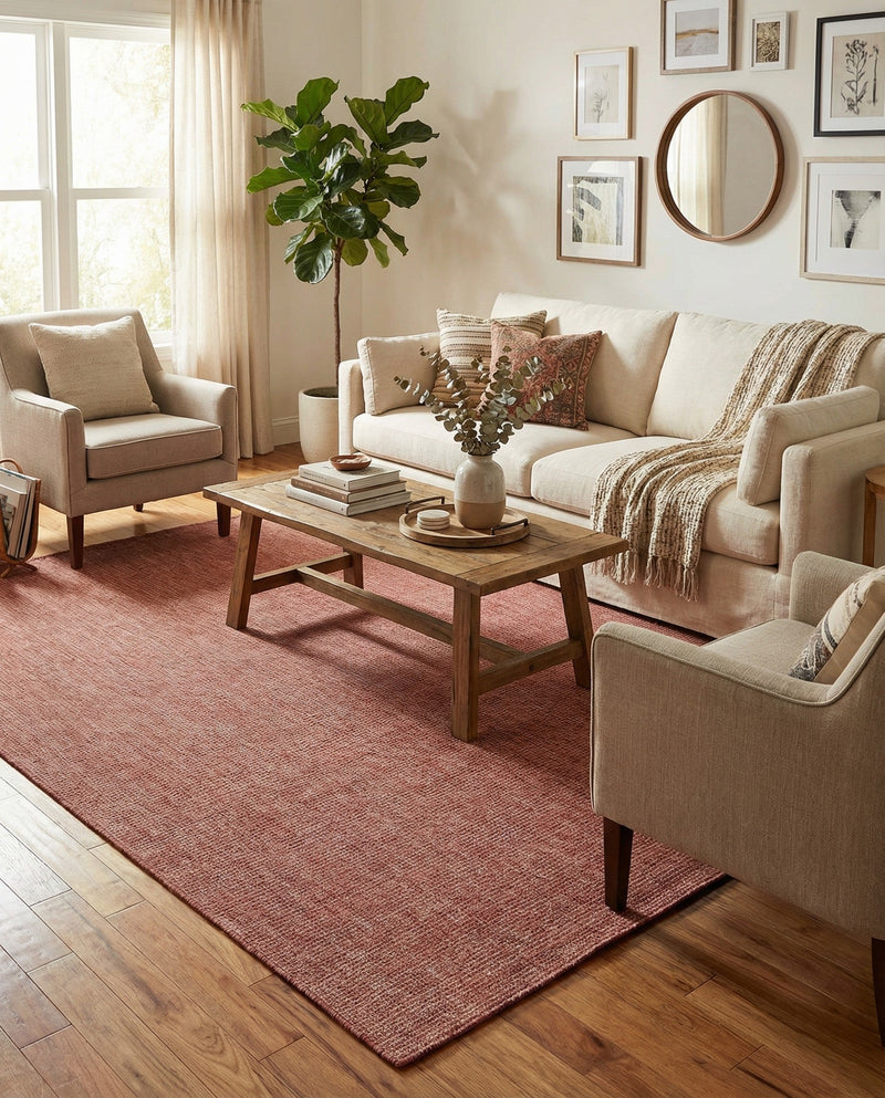 Seaside Serenity Collection Area Rug - Veranda (Rust Red) Rectangle Rust Red  lifestyle 21