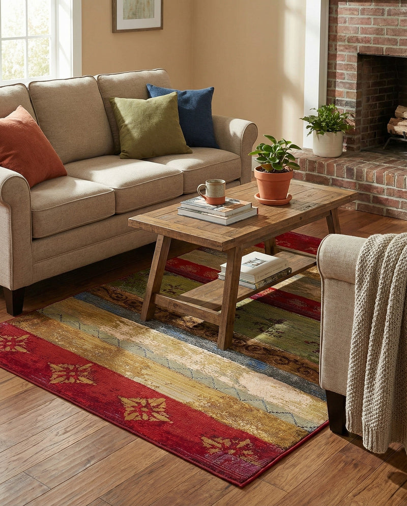 Urban Terrace Collection Area Rug -  Rooftop Rectangle Multi  lifestyle 27