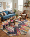 Colorburst Oasis Collection Area Rug -  Mirage Octagon Multi  lifestyle 44