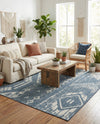 Desert Nomad Terrace Collection Area Rug - Sahara (Blue) Rectangle Blue  lifestyle 4
