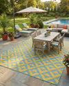 Urban Oasis Rugs Collection Area Rug -  Highrise (Yellow and Aqua) Square Yellow and Aqua  lifestyle 47