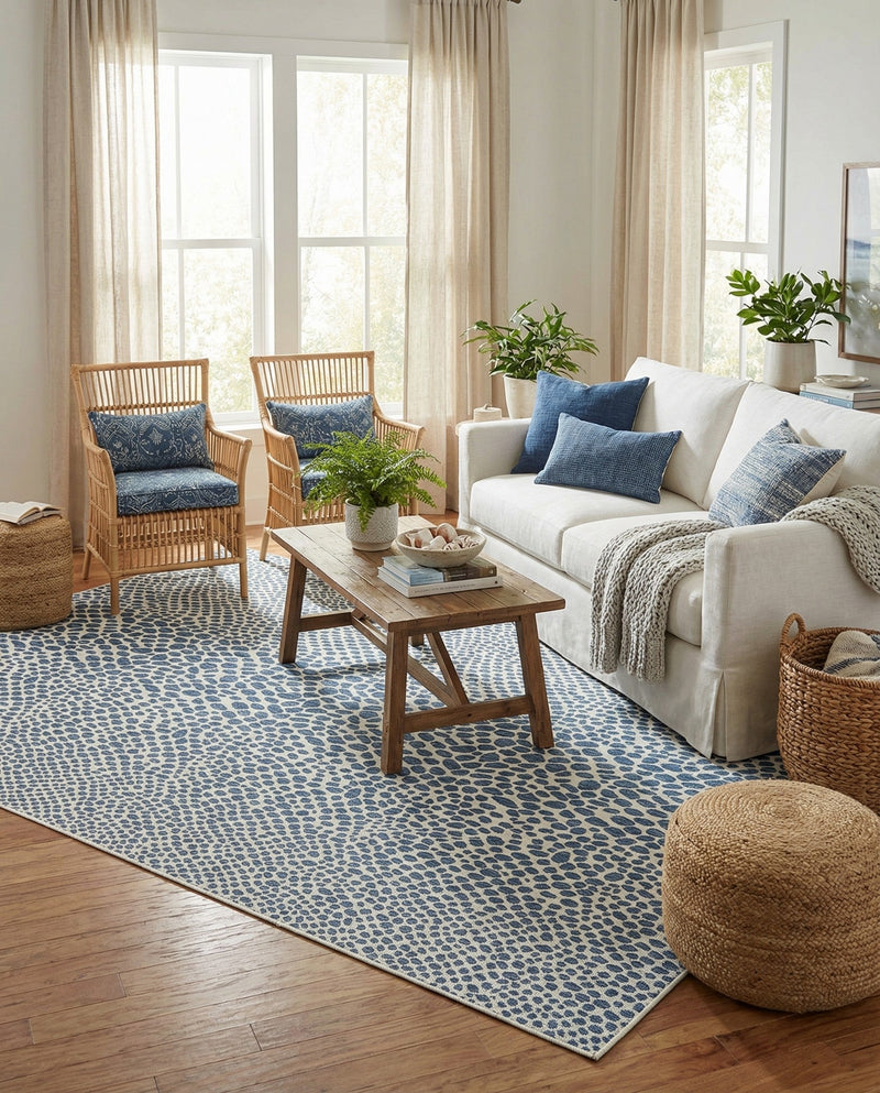 Urban Oasis Rugs Collection Area Rug -  Terrace (Blue) Rectangle Blue  lifestyle 31