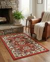 Tabriz Tapestry Collection Area Rug - Sahand (Terracotta) Rectangle Terracotta  lifestyle 12
