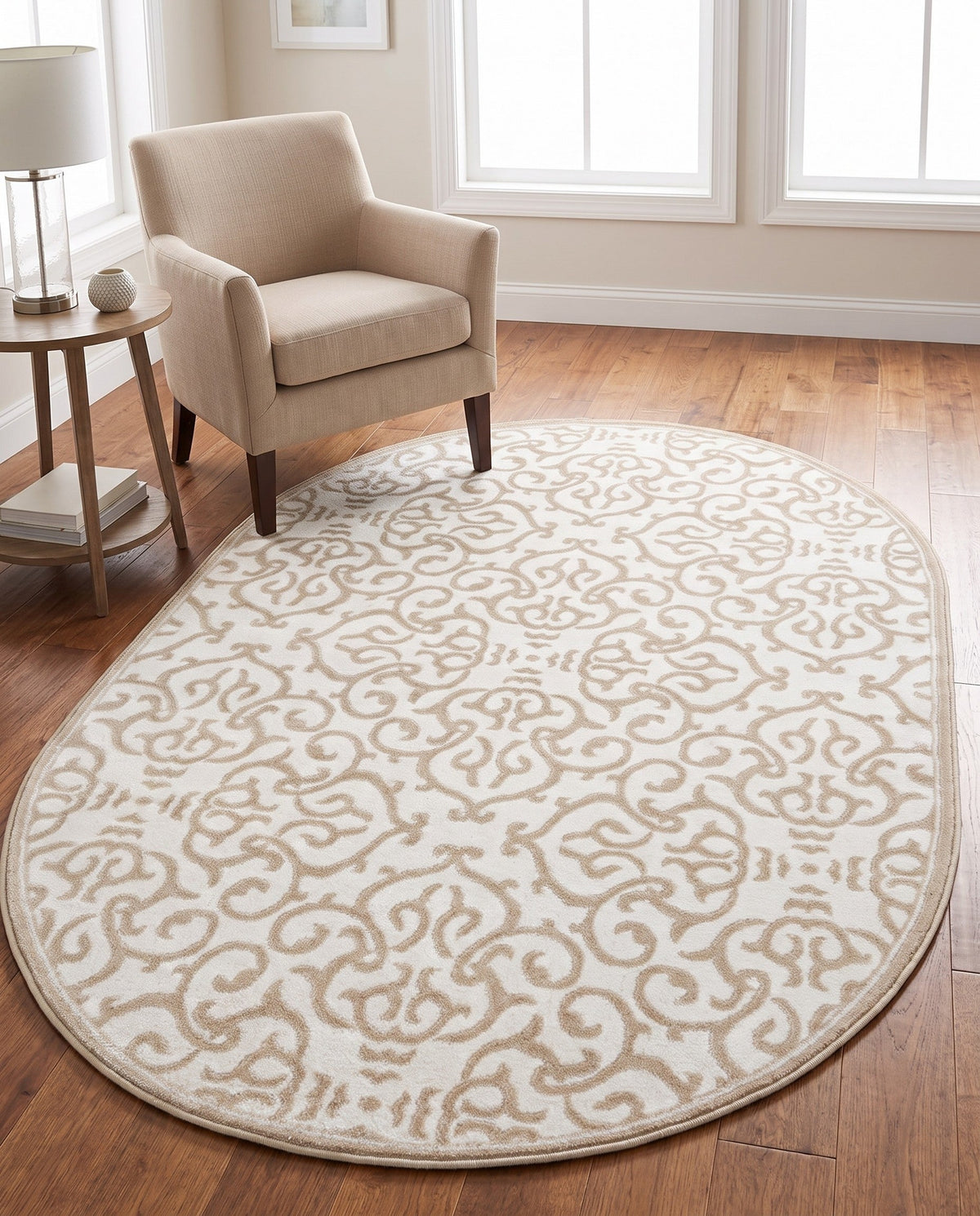 Andes Summit Collection Area Rug -  Pichincha Oval Snow White  lifestyle 111