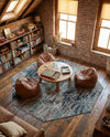 Trellis Mosaic Collection Area Rug - Arborville (Blue Multi) Octagon Blue Multi  lifestyle 47