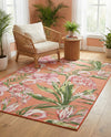 Seaside Blooms Collection Area Rug -  Kyoto Rectangle Coral  lifestyle 12