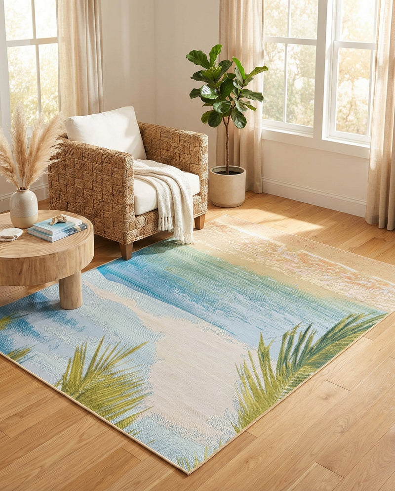 Seaside Haven Rugs Collection Area Rug -  Tides Rectangle Multi  lifestyle 10