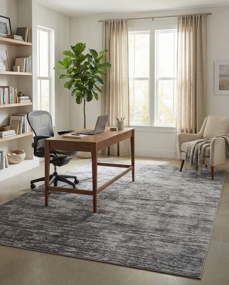 Sahara Essence Collection Area Rug - Oasis (Gray) Rectangle Gray  lifestyle 9