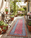 Patio Heritage Collection Area Rug -  Serenity Runner Vintage Salmon Coral  lifestyle 26