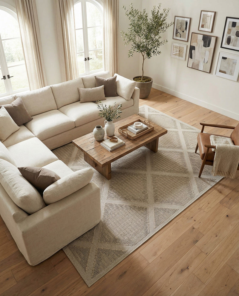 Savannah Pergola Collection Area Rug -  Eden Rectangle Khaki  lifestyle 46