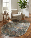 Savannah Soiree Collection Area Rug -  Everglade (Ivory) Oval Ivory  lifestyle 76