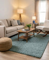 Plush Oasis Collection Area Rug - Serenity (Light Slate Blue) Rectangle Light Slate Blue  lifestyle 5