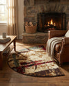 Bistro Lounge Collection Area Rug -  FlatWhite Hearth Multi  lifestyle 48