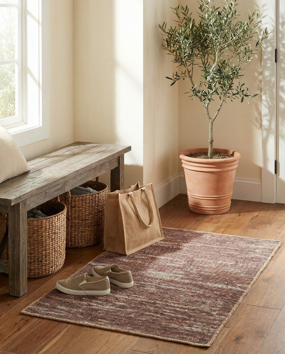 Sahara Essence Collection Area Rug - Oasis (Brown) Rectangle Brown  lifestyle 3