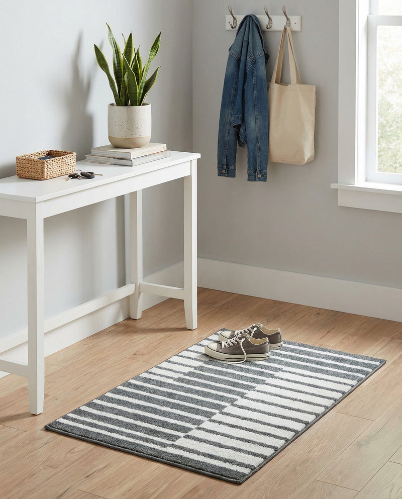 Copenhagen Edge Collection Area Rug -  Vesterbro Rectangle Gray  lifestyle 14