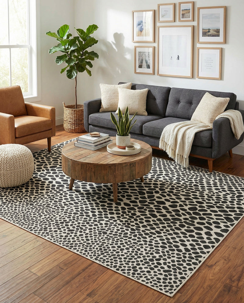 Urban Oasis Rugs Collection Area Rug -  Terrace (Black) Rectangle Black  lifestyle 5