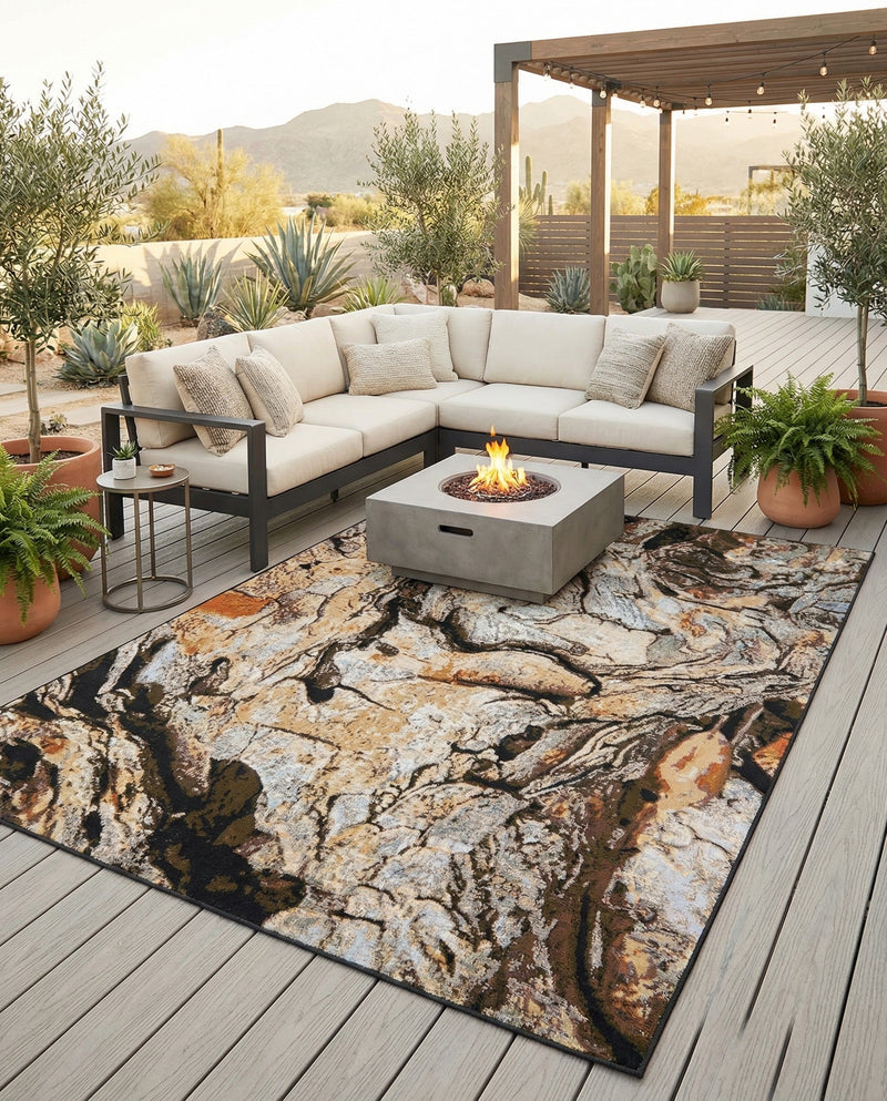 Urban Terrace Collection Area Rug -  Horizon Rectangle Multi  lifestyle 10