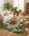 Seaside Blooms Collection Area Rug -  Ivy Rectangle Green  lifestyle 47
