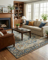 Patio Heritage Collection Area Rug -  Haven Rectangle Blue  lifestyle 21