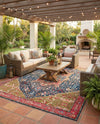 Patio Heritage Collection Area Rug -  Sanctuary Rectangle Multi  lifestyle 52